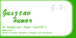 gusztav humor business card